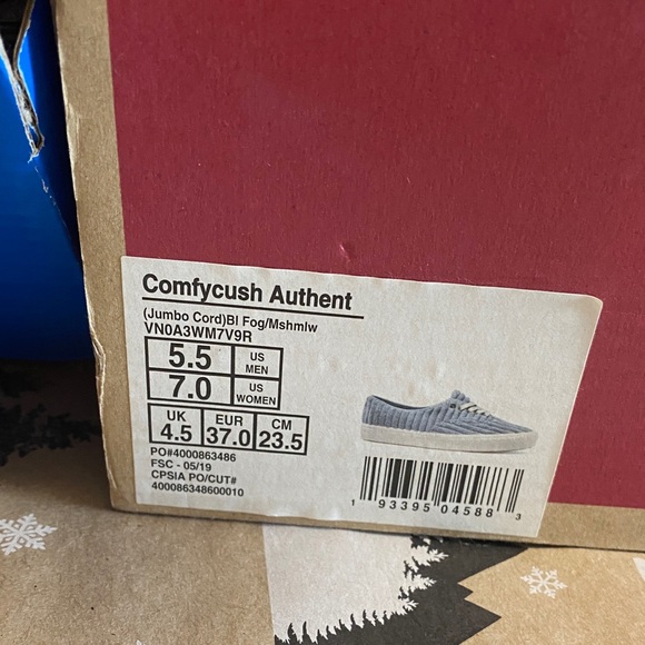 Vans Light Blue Corduroy Shoes - Picture 6 of 6